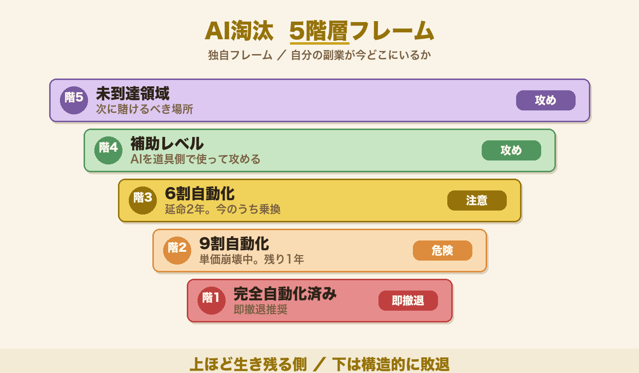 AI淘汰5階層フレーム図（独自）