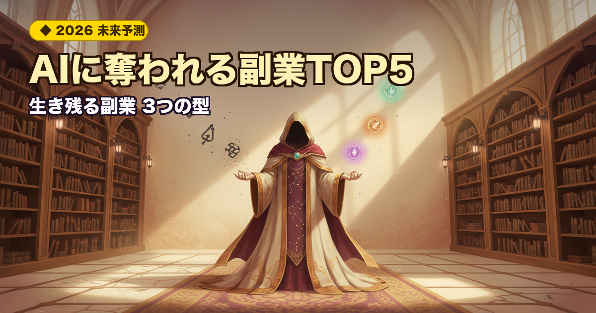 AIに奪われる副業TOP5と生き残る副業3つの型（アイキャッチ）