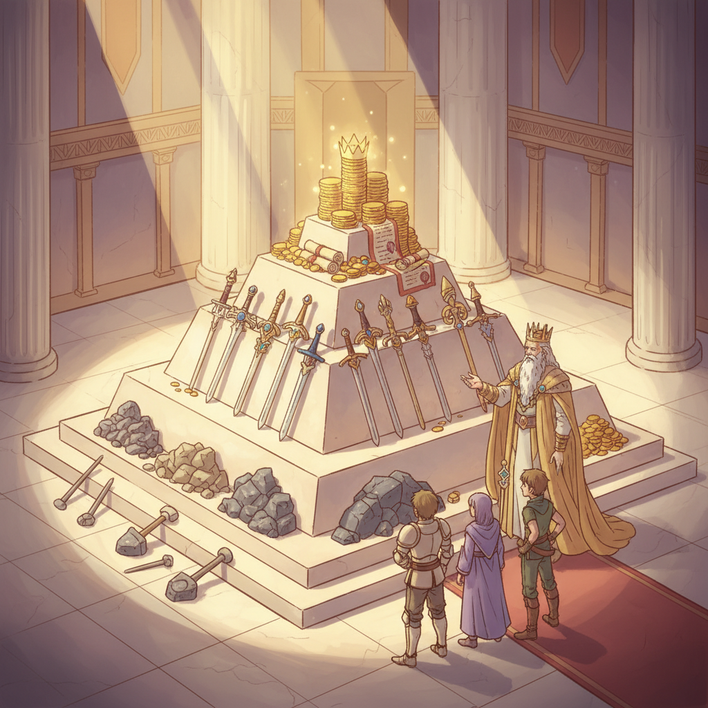 即金力3分類｜時間換金・スキル換金・信用換金の換金レートピラミッドを示すアイキャッチ