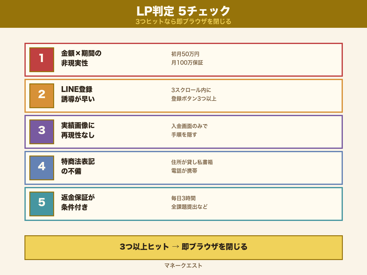LP判定5チェック フロー図